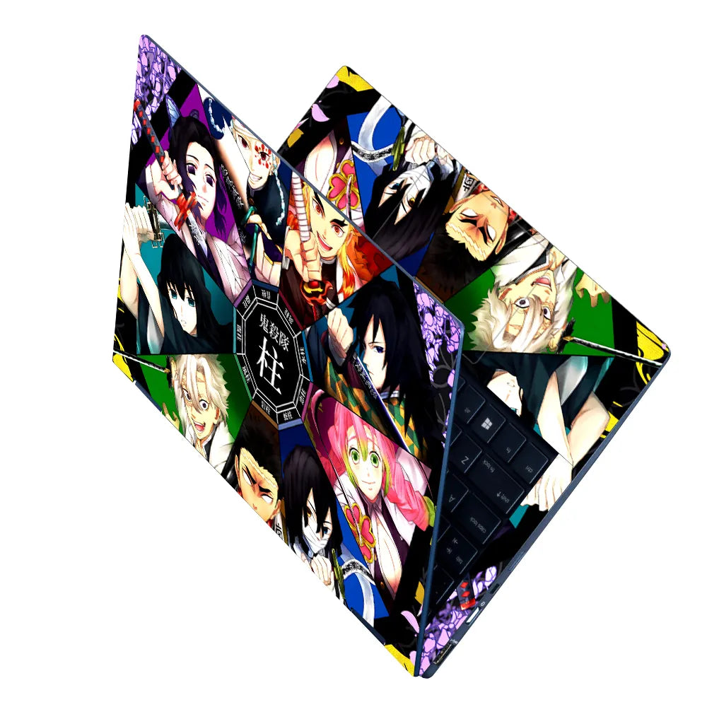 Demon Slayer Rengoku Fire Pillar Art Laptop Skin - View 2