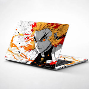Demon Slayer Rengoku Flame Hashira Laptop Skin - View 1