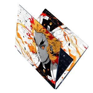 Demon Slayer Rengoku Flame Hashira Laptop Skin - View 2