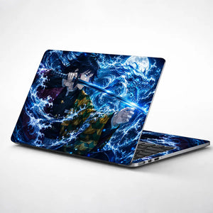 Demon Slayer Tomioka Water Laptop Skin - View 1