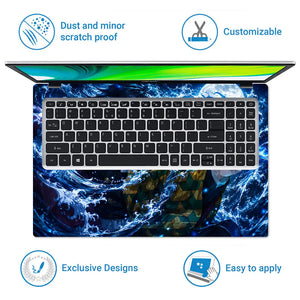Demon Slayer Tomioka Water Laptop Skin - View 5