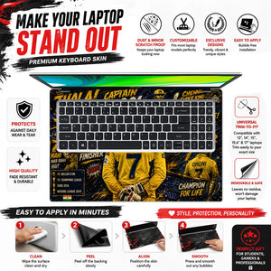 Dhoni Thala Captain Cool CSK Laptop Skin - View 5