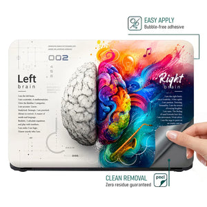 Doodle Brain Left Right Logical Creative Laptop Skin - View 4