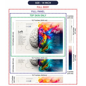 Doodle Brain Left Right Logical Creative Laptop Skin - View 7