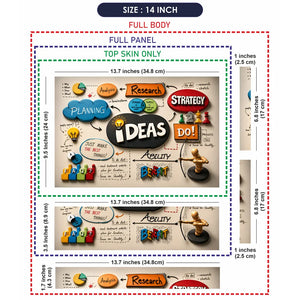 Doodle Brainstorm Ideas Business Strategy Laptop Skin - View 7