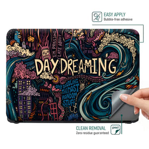 Doodle Daydreaming City Vintage Laptop Skin - View 4
