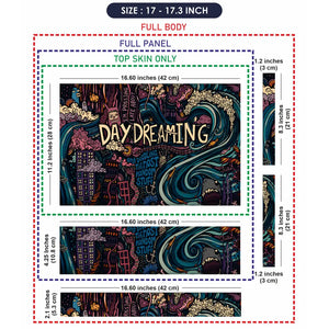 Doodle Daydreaming City Vintage Laptop Skin - View 9