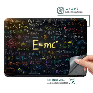 Doodle Physics Chalkboard Formulas Einstein Laptop Skin - View 4