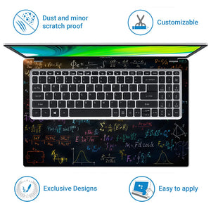 Doodle Physics Chalkboard Formulas Einstein Laptop Skin - View 5