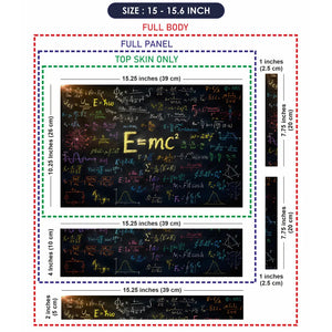 Doodle Physics Chalkboard Formulas Einstein Laptop Skin - View 8