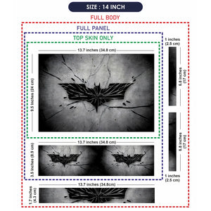 Universal Laptop Skin - Black Batman Abstract