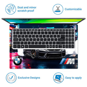 Laptop Skin - BMW M5 Night City Street Racing Style Artwork