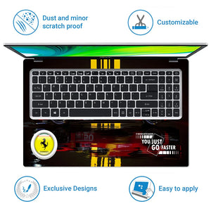 Universal Laptop Skin - Ferrari Speed Machine Red