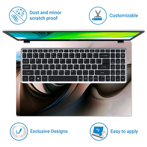 Laptop Skin - Fluid Abstract Waves Soft Tones