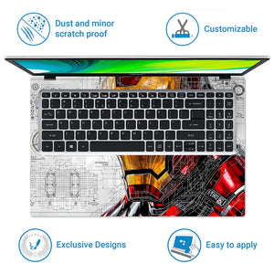 Universal Laptop Skin - Iron Man Blueprint