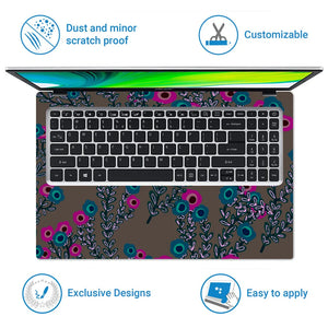 Universal Laptop Skin - Floral Abstract Pattern Art