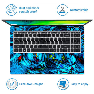 Universal Laptop Skin - Blue Design