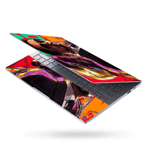 Laptop Skin - Vibrant Pop Art Heroic Portrait Red