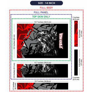 Laptop Skin - Dynamic Comic Style Spider-man Black Action