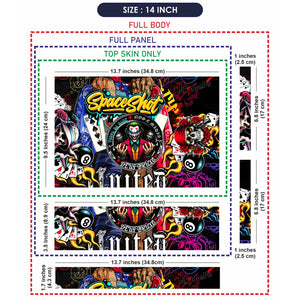Laptop Skin - Vibrant Street Art Joker Playing Cards