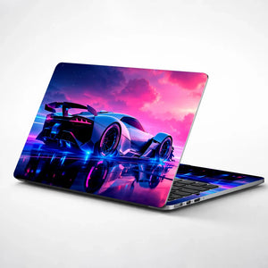 Universal Laptop Skin - Futuristic Neon Supercar