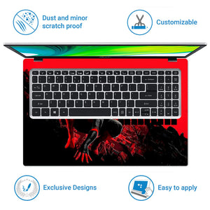 Laptop Skin - Dynamic Comic Spider Hero Red Action 1