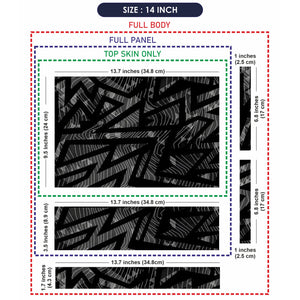Laptop Skin - Monochromatic Abstract Lines Dynamic Movement