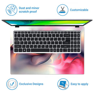 Laptop Skin - Fluid Abstract Waves Soft Pastel Hues