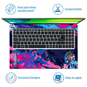 Laptop Skin - Vibrant Comic Superheroes Dynamic Action 1