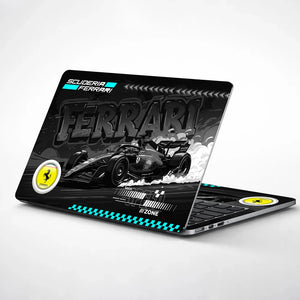 Universal Laptop Skin - Ferrari Speed Zone Design