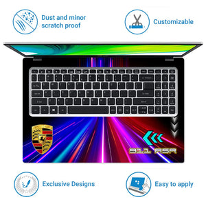 Universal Laptop Skin - Porsche Racing Street Glow