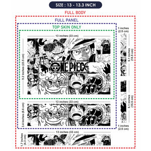 Laptop Skin - Black And White Manga Adventure Illustration