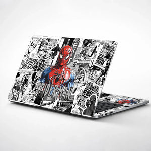 Universal Laptop Skin - Spider Hero BW Comic Art