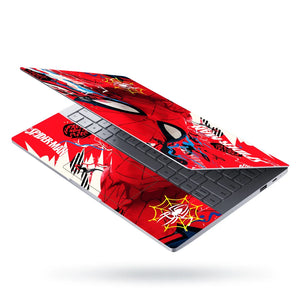 Laptop Skin - Spider-Man Red Mask Graffiti Superhero Art Design