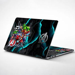 Laptop Skin - Vibrant Comic Superheroes Dynamic Action