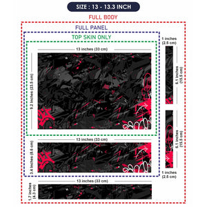 Universal Laptop Skin - Black Red Graffiti