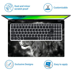 Universal Laptop Skin - Galaxy Tiger Blue Eyes