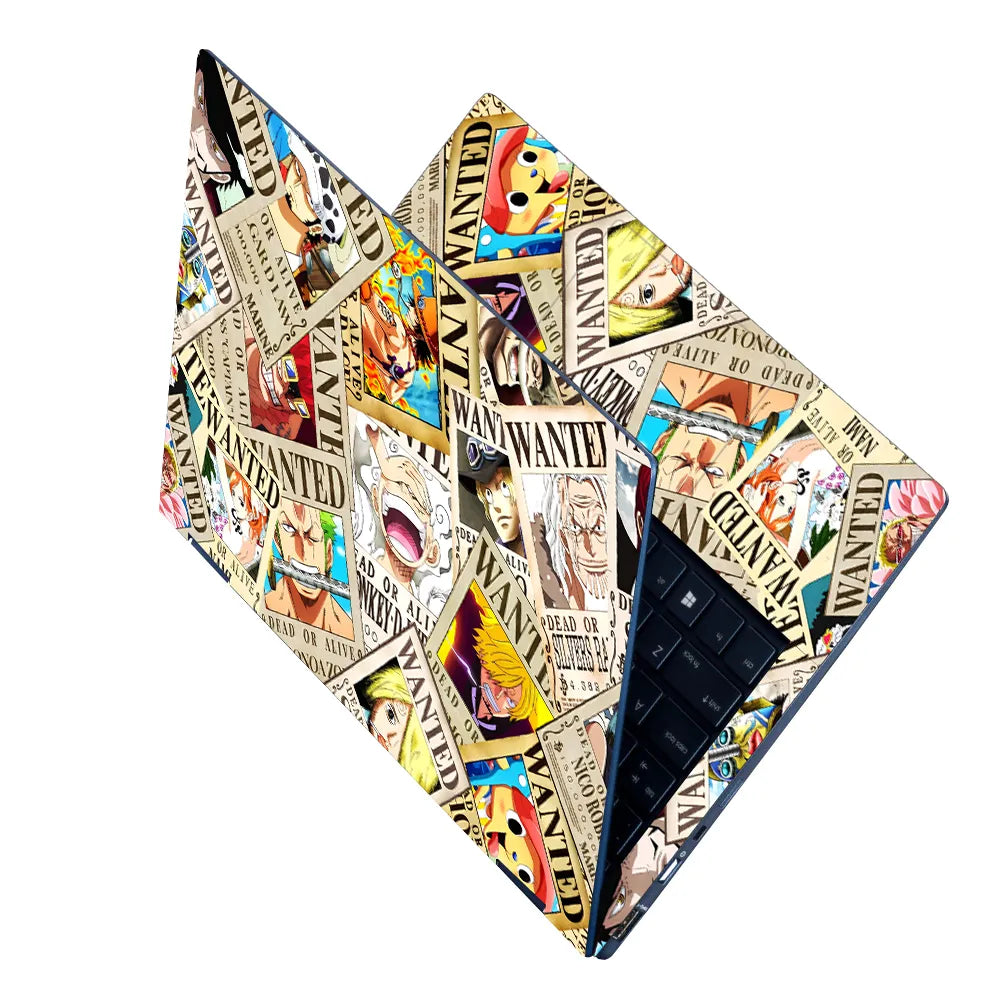 Laptop Skin - Vibrant Anime Character Wanted Posters