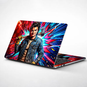 Laptop Skin - Vibrant Pop Art Heroic Portrait Explosion