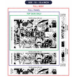 Laptop Skin - Black And White Manga Adventure Illustration