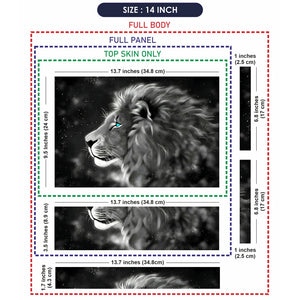Universal Laptop Skin - Galaxy Tiger Blue Eyes