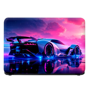 Universal Laptop Skin - Futuristic Neon Supercar