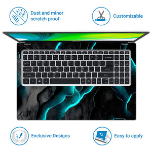 Laptop Skin - Futuristic Abstract Black Blue Texture