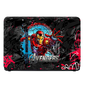 Laptop Skin - Dynamic Comic Iron Man Red Action
