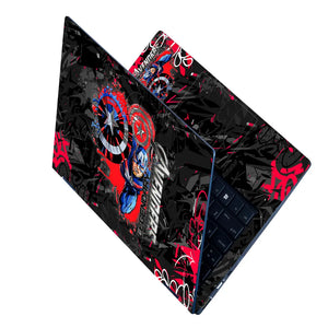 Laptop Skin - Graffiti Style Superhero Red Action