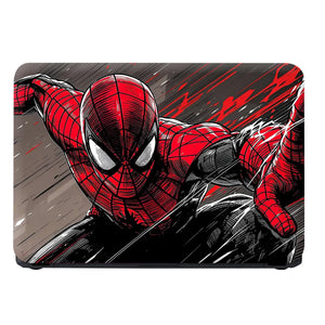 Laptop Skin - Dynamic Comic Spider Hero Red Action