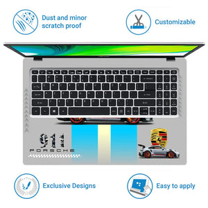 Universal Laptop Skin - Porsche 911 GT3 Grey Art