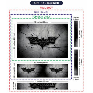 Universal Laptop Skin - Black Batman Abstract