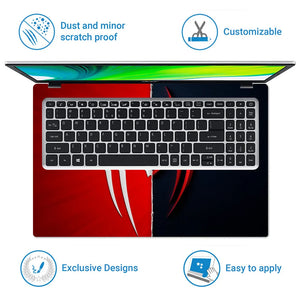 Universal Laptop Skin - Spider-Man Logo Red Black