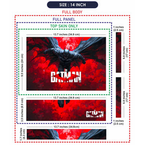 Laptop Skin - Dynamic Comic Book Hero Red Fury